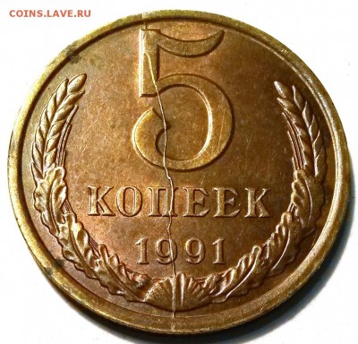 5 копеек 1991г Л. Раскол. Окон.28.10.16 в 21.00мск - 2