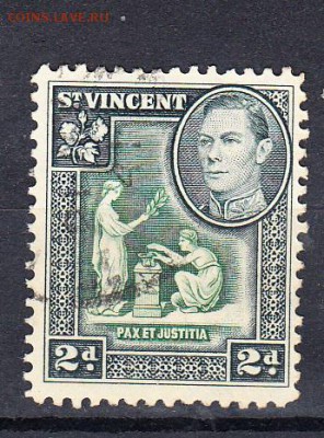 Колонии Ст Винсент 1938 1м 2ц - 104