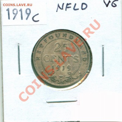 L60 Ньюфаундленд 25¢ 1919с VG до 26.12 в 22°° - L60 25c NFLD 1919c VG_1