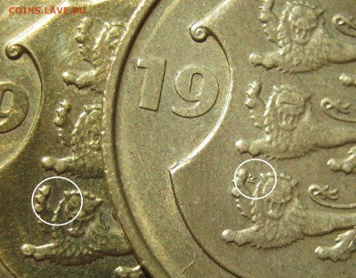 ЭСТОНИЯ 2 по 5 крон 1993 (Косуля) с М и без М - РЕДКАЯ.28.10 - 011 — копия (2).JPG
