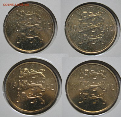 ЭСТОНИЯ 1 крона 1992. РЕДКАЯ.БАНКОВСКИЙ набор № 8198. 28.10. - 013 — копия.JPG