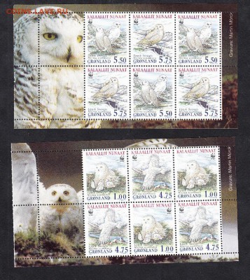 Гренландия 1999 совы 2 листа - 116