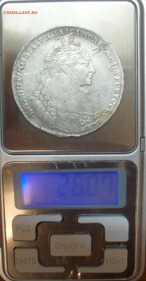 Рубль 1736 года "идеализированный". Хороший! До 27.10.16. - SDC16394.JPG