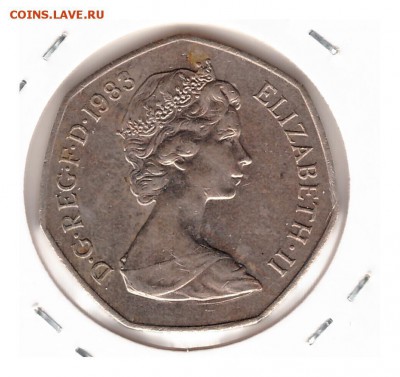 Великобритания 50 пенсов 1983 до 27.10.2016   22-00 - 1%2020