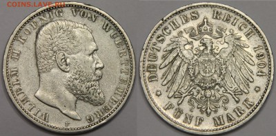 5 марок 1904 Вюрттемберг Вильгельм II до 30.10 - IMG_0917.JPG