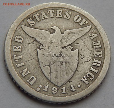 Филиппины 10 сентаво 1914, до 01.11.16 в 22:00 МСК - 4008