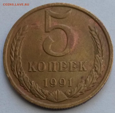 5 копеек 1991г Л. Раскол. Окон.28.10.16 в 21.00мск - 3