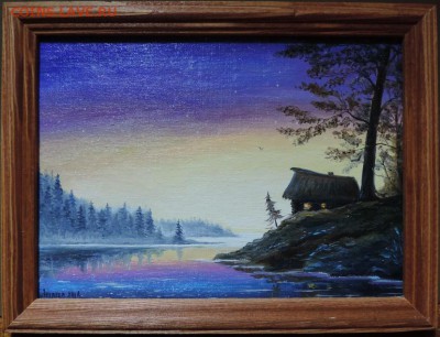 КАРТИНА холст,масло Заимка на тихом берегу - DSCN3955