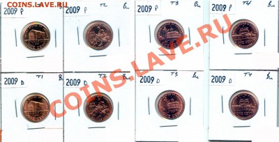 L73 1¢ США 2009 UNC 8 шт. до 26.12 в 22°° - L42 1C USA 2009 8 PCS_1