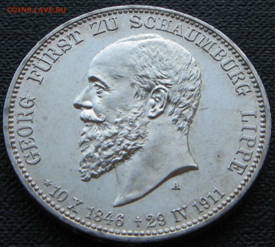 SCHAUMBURG-LIPPE 3 Mark 1911 - аверс