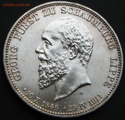 SCHAUMBURG-LIPPE 3 Mark 1911 - аверс