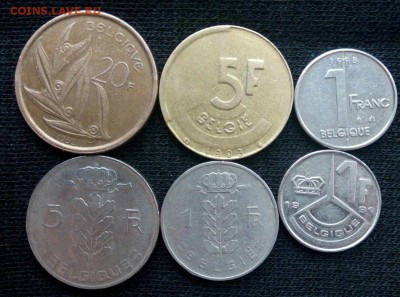 6 монет Бельгии,до 27.10. - BcyqVydWvfQ
