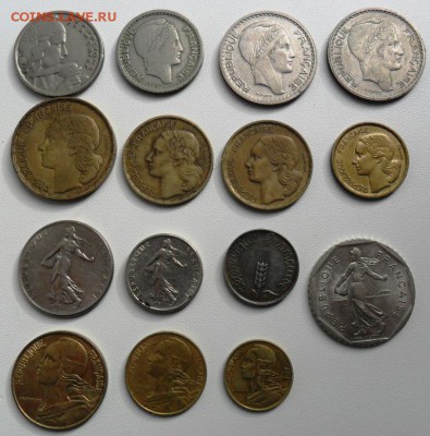 Набор монет Франции 1940-70 годы - 15 штук - SAM_6149.JPG