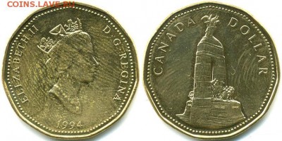 Канада 1$ доллар 1994 Национальный мемориал - 541828f8c04e2