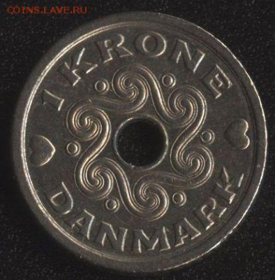 Дания 1 крона 1995 до 22:00мск 01.11.16 - Дания 1 крона 1995 -1