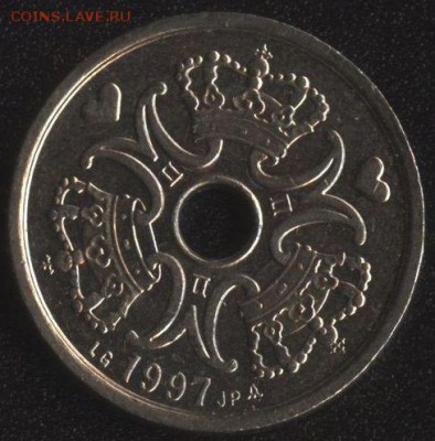 Дания 2 кроны 1997 до 22:00мск 01.11.16 - Дания 2 кроны 1997 -2