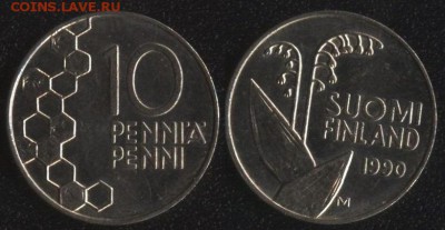 Финляндия 10 пенни 1990 до 22:00мск 02.11.16 - Финляндия 10 пенни 1990