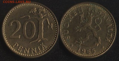 Финляндия 20 пенни 1965 до 22:00мск 02.11.16 - Финляндия 20 пенни 1965