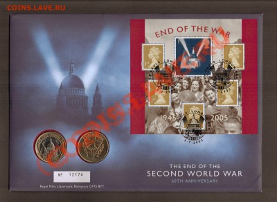 WWII GB 2005 буклет 2 фунта (биметалл) до 27.12 22:00 - WW11113
