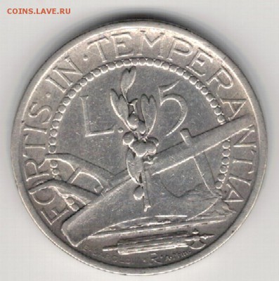 Ag САН-МАРИНО 5 ЛИР 1935 ДО 03.11.16 В 22.00МСК (Г887) - 5-см5а