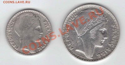 Франция. 10 и 20 франков 1933. Серебро - франция3