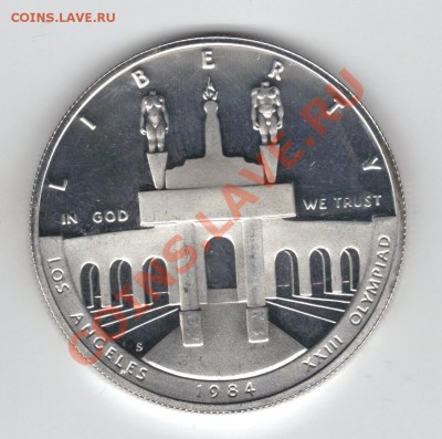 США 1 доллар 1984. Олимпиада. Серебро - сша1984