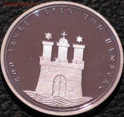 Германия 10 марок 1989 800 лет порту Гамбурга пруф - IMG_0744.JPG