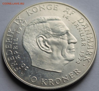 Дания. 10 крон 1972. Серебро. - 4
