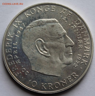 Дания. 10 крон 1972. Серебро. - 3