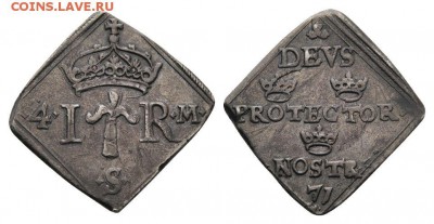 шведкая клипа (серебро) - 4 MARK 1571 JOHAN III