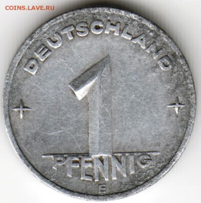 Германия (ГДР). 1 пфенниг 1949 г. Е до 24.00 07.11.16 г - Scan-161030-0003