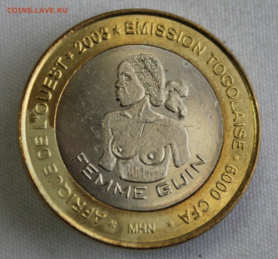 С 1 руб. БИМЕТАЛ ТОГО 6000 CFA 2003 г. ДЕВУШКА  до 7.11 в 22 - IMG_3600.JPG
