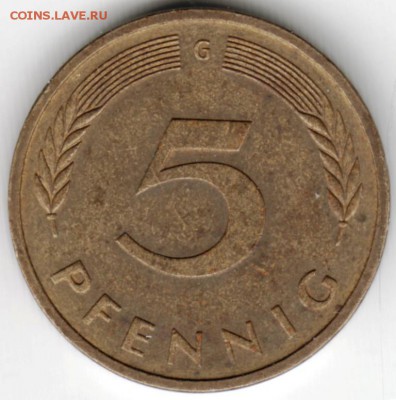Германия. 5 пфеннигов 1984 G до 24.00 07.11.16 г - Scan-161030-0007