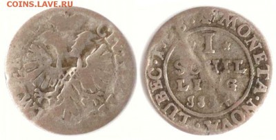 шиллинг: история появления и обращения. - Любек 1 шиллинг 1728JJJ KM-141 258