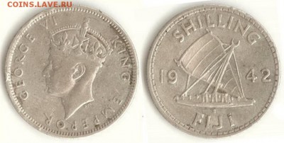 шиллинг: история появления и обращения. - Фиджи 1 шиллинг 1942 S KM-12a