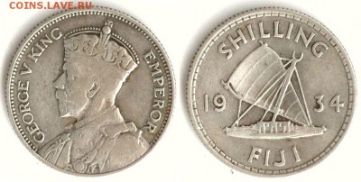 шиллинг: история появления и обращения. - Фиджи 1 шиллинг 1934 KM-4