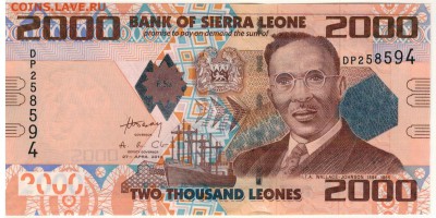 Сьерра-Леоне 2000 леоне 2010 до 07.11.16 в 22.00мск (Г219) - 1-1сьл2000а