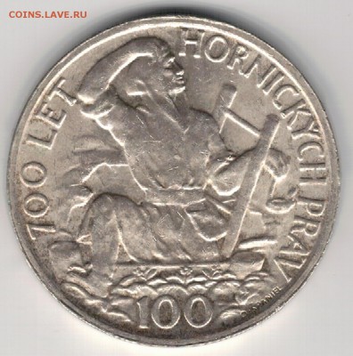 Ag ЧСР 100 крон 1949 Горняки до 07.11.16 в 22.00мск (Г455) - 5-ч100а