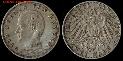 2 марки 1902 Бавария до 08.11.16г 22.00 МСК - 1902