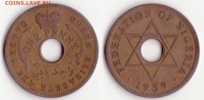 Британская Нигерия_ одна пенни 1959г. до 8.11. - Рисунок (172)