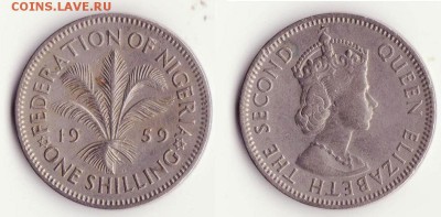 Британская Нигерия_ один шиллинг, 1959. до 8.11. - Рисунок (176)