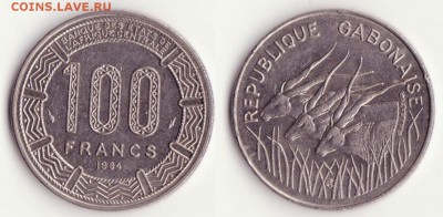 Габон, 100 франков 1984. до 8.11. - Рисунок (168)