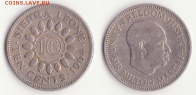 Сьерра-Леоне, 10 центов 1964г до 9.11. - Рисунок (244)