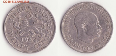 Сьерра-Леоне, 20 центов 1964г до 9.11. - Рисунок (240)