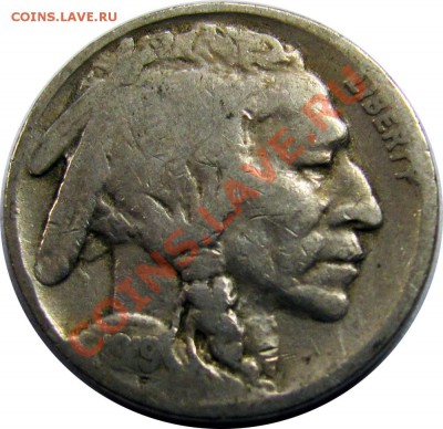 N07 5¢ США Buffalo Nickel 1919 VG до 30.12 в 22°° - N07 Buffalo Nickel 1919 VG_1