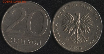Польша 20 злотых 1988 до 22:00мск 10.11.16 - Польша 20 злотых 1988