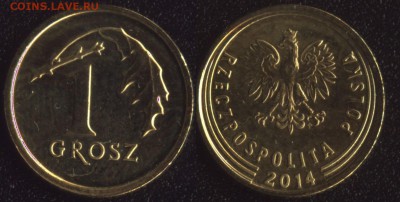 Польша 1 грош 2014 НОВЫЙ ДИЗАЙН! до 22:00мск 10.11.16 - Польша 1 грош 2014