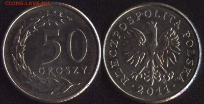 Польша 50 грошей 2011 до 22:00мск 10.11.16 - Польша 50 грошей 2011