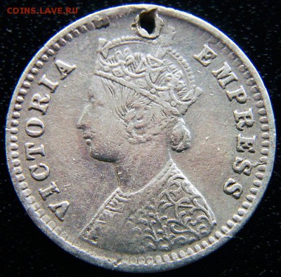 Британская Индия_2 анны 1891. Серебро; до 05.11_22.12мск - 12699