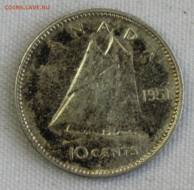 С 1 руб. КАНАДА 10с 1951г.  ПАРУСНИК  до 11.11 в 22-00 - IMG_3490.JPG